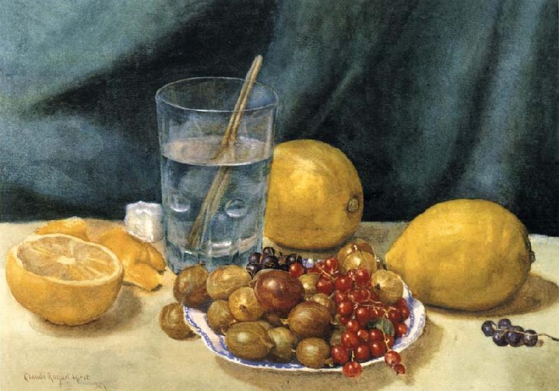 Hirst, Claude Raguet Still Life with Lemons,Red Currants,and Gooseberries